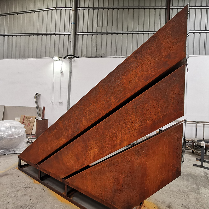 Wholesale Outdoor Metal Garden Art Corten Steel Face Sculpture