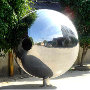 large hollow metal spheres