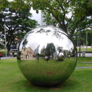 Large Stainless Steel Sculpture Ball