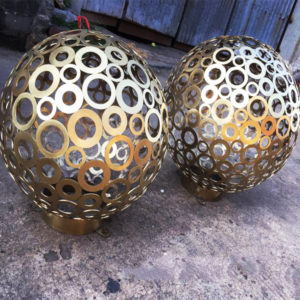 1000 mm hollow out stainless steel balls garden ornament sculpture