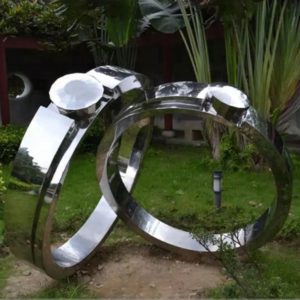 Garden stainless steel RING sculpture for ornaments