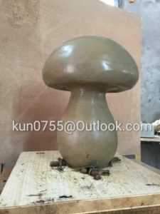 Large Outdoor Statues Stainless Steel Sculpture Mushroom Shape Lawn Decoration