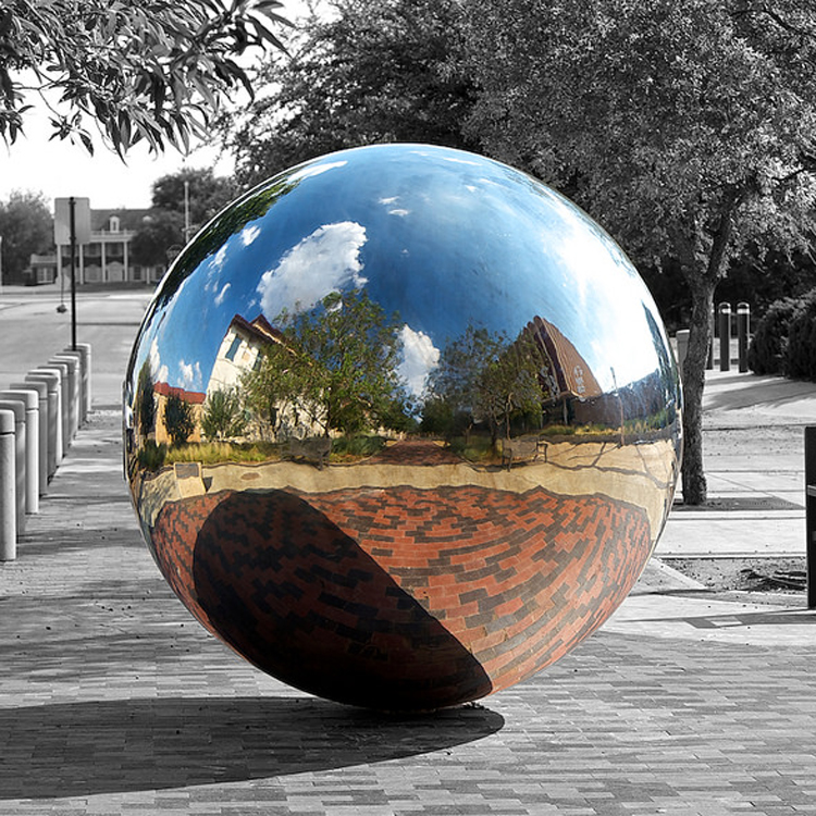 stainless steel hollow ball sculpture 