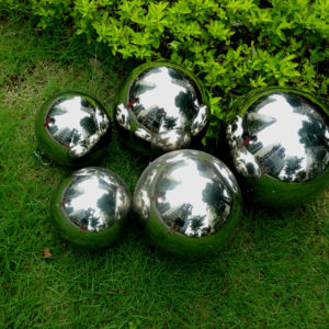 stainless steel gazing ball